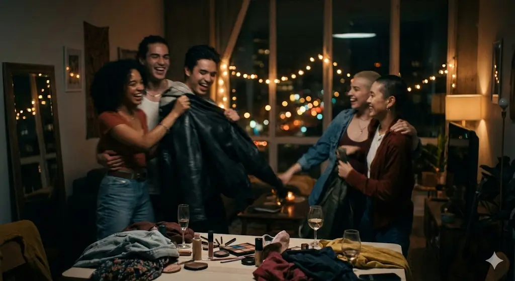 Friends getting ready